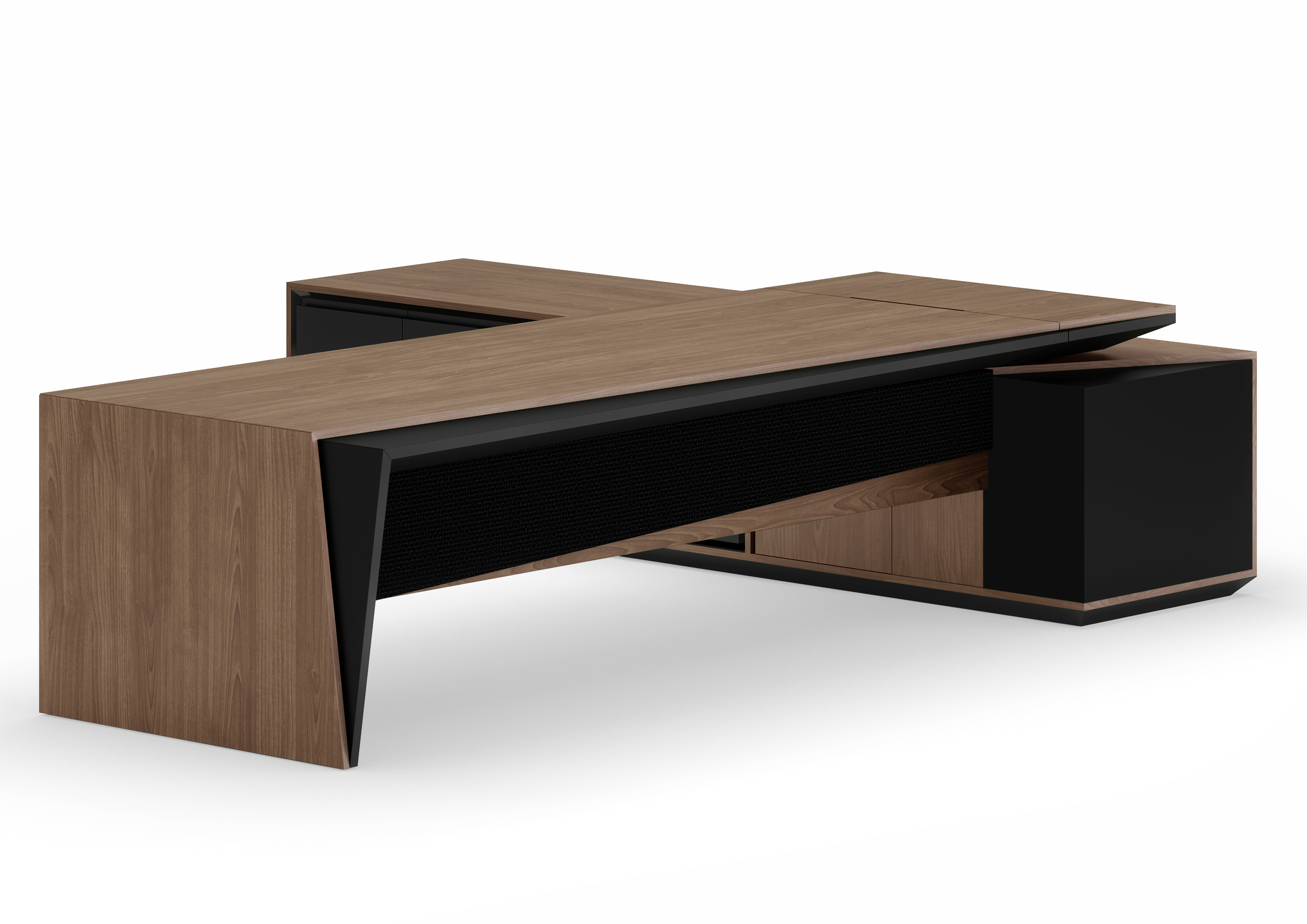 4 Apex Executive Desk with Return Everest Lamex